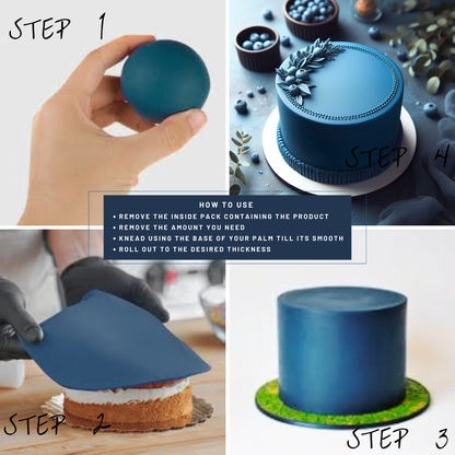 Royal Blue Fondant | Edible Sugarpaste 250 Gm