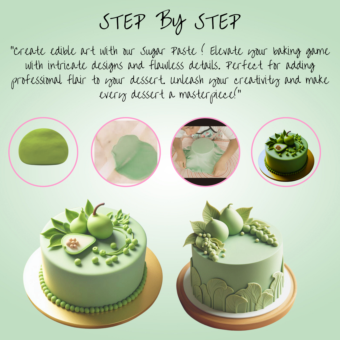 Pea Green Fondant | Edible Sugarpaste 1 Kg