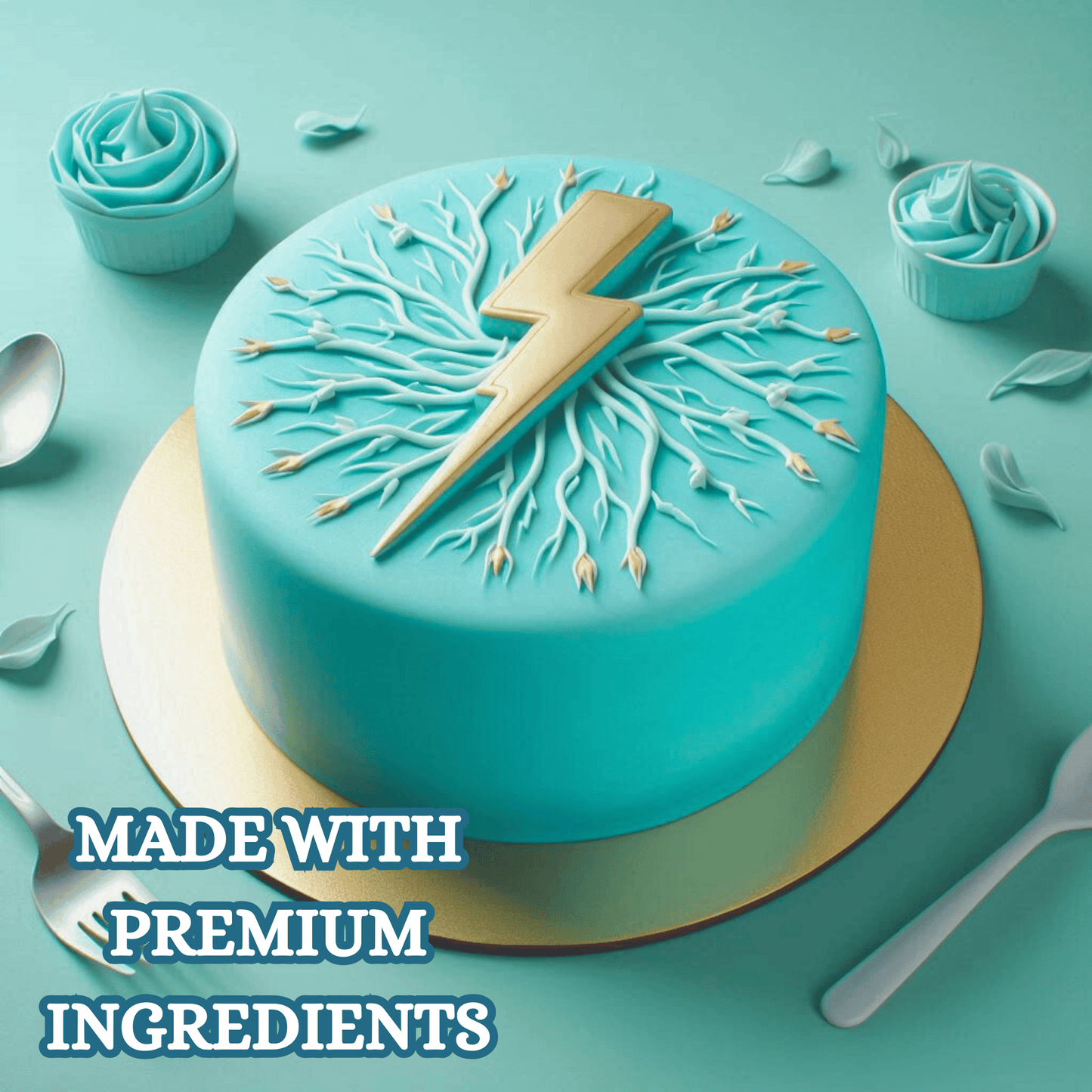 Confect Electric Blue - Pastel Sugar Paste | Edible Fondant Chefs Choice for Cake Decorating - 1 KG