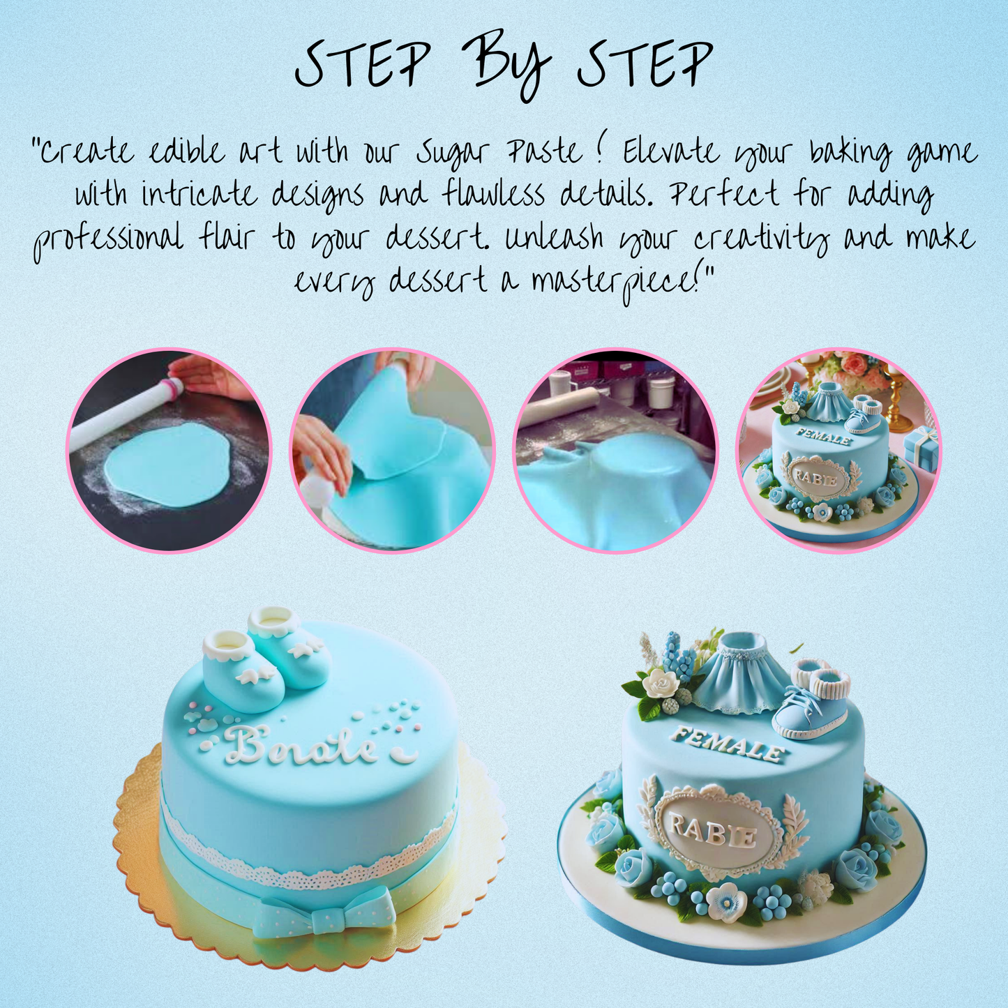 Baby Blue Fondant | Edible Sugarpaste 1 Kg