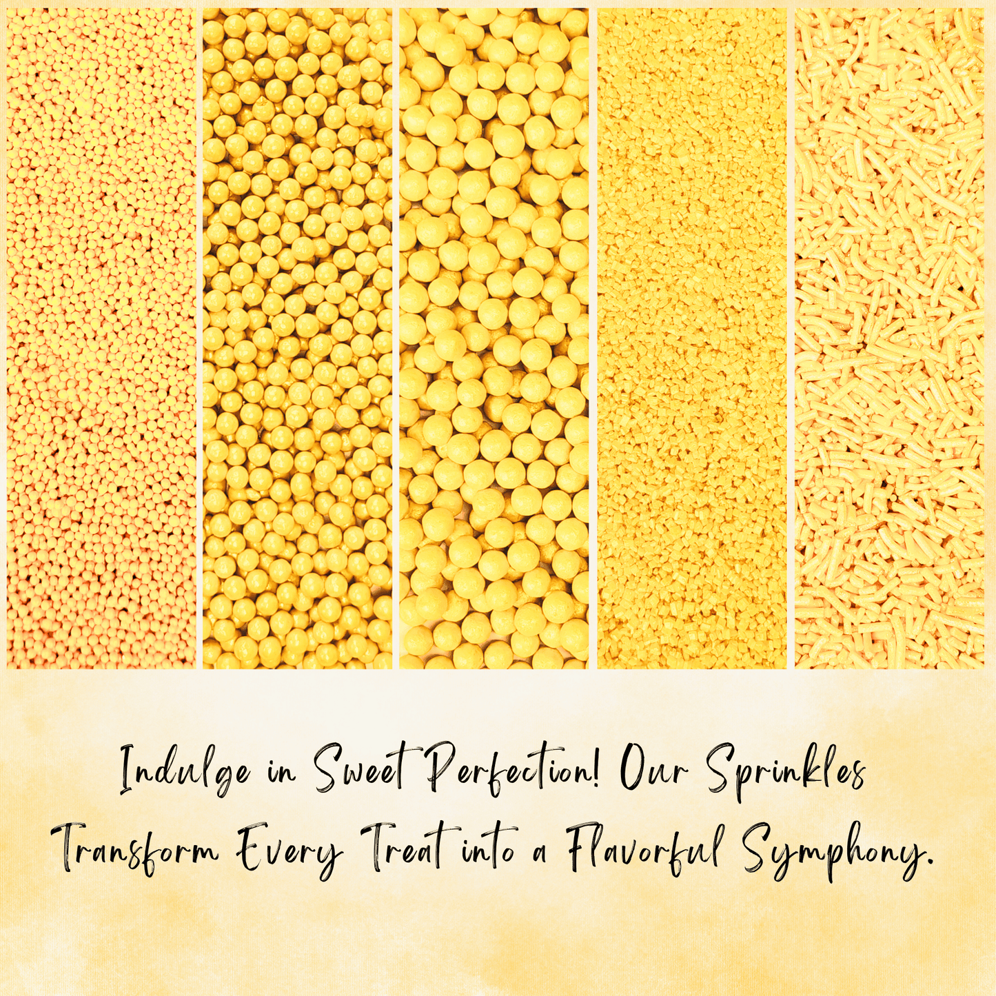 Confect Sprinkles for Cakes & Cupcakes Decoration | USP-25(Yellow)