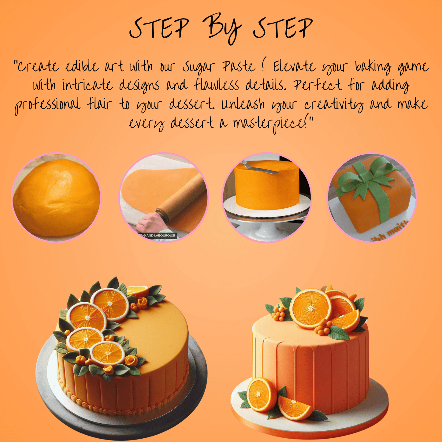 Confect Citrus Orange Sugarpaste 250 Gms