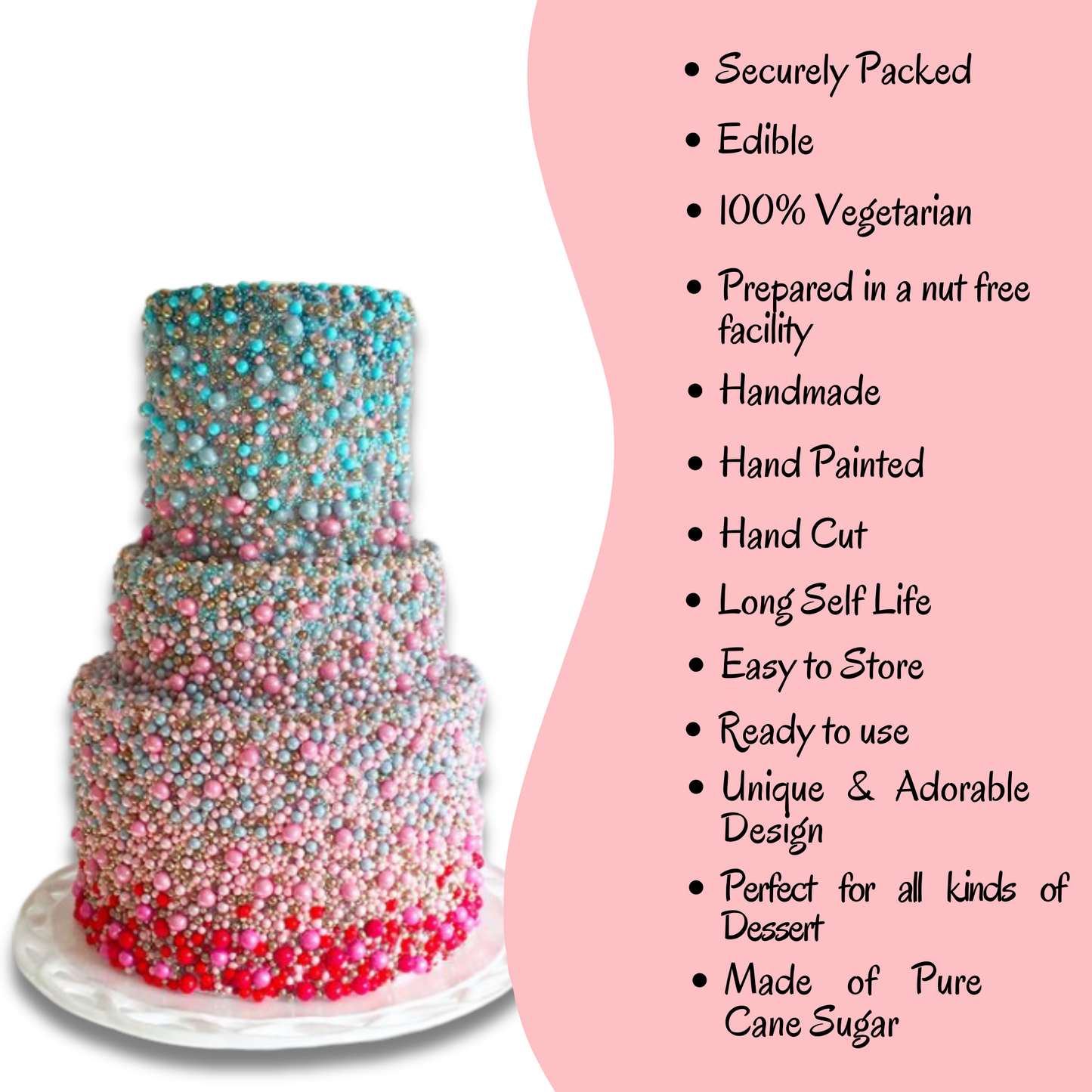 Confect Tropical Treat Disco Balls Assorted Sprinkles (DB-02) - 100Gms