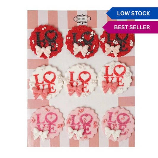 Valentine LOVE cake & cupcake Topper VT 001 60 gms