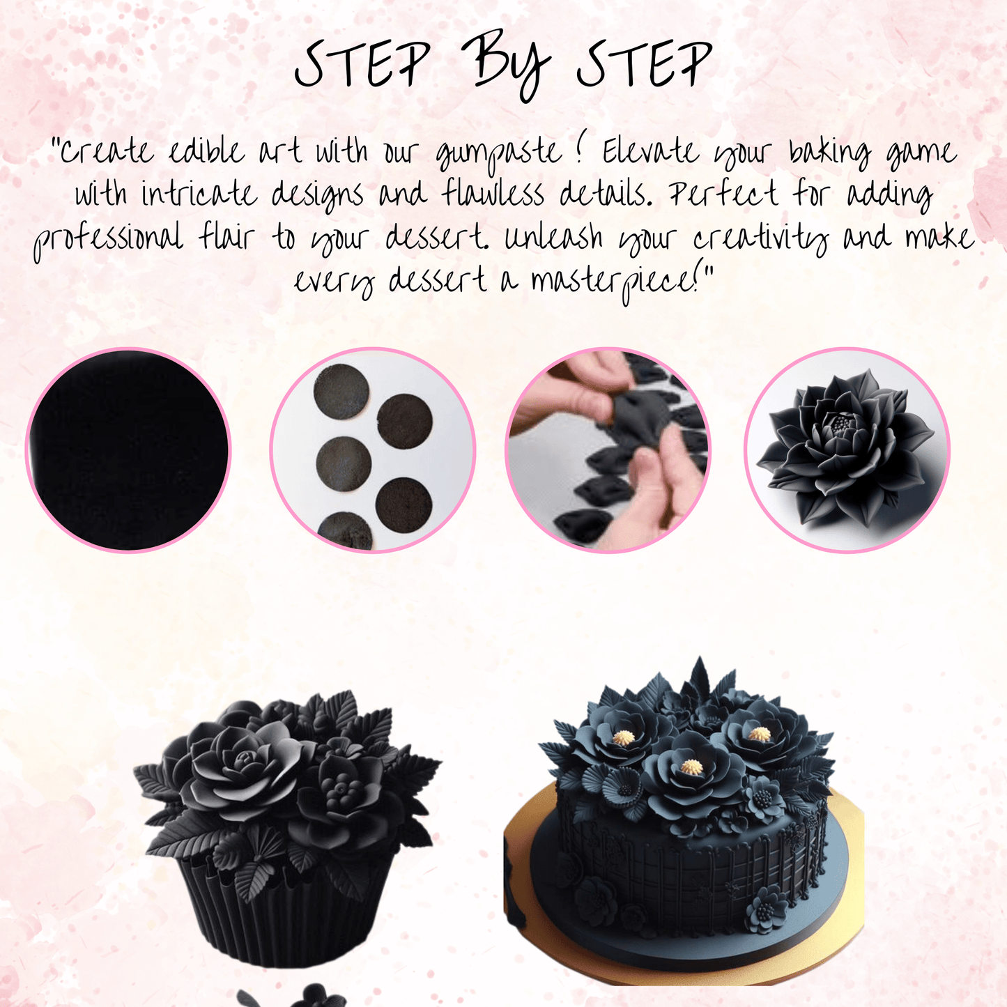 Black | Edible Gum paste 250 Gm