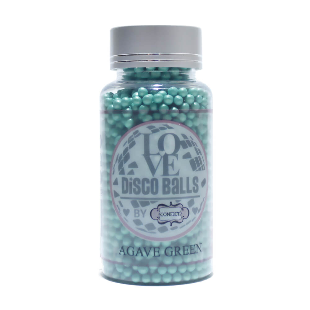 Agave Green Disco Balls Sprinkles 2 MM 120 Gms