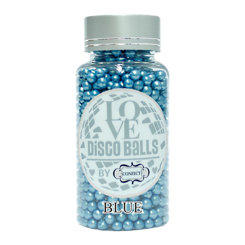 Blue Disco Balls Sprinkles 6 MM 120 Gms