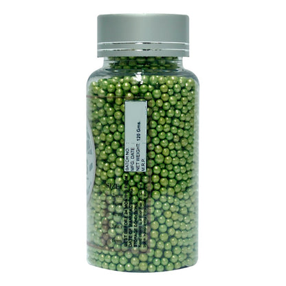 Green Disco Balls Sprinkles 2 MM 120 Gms