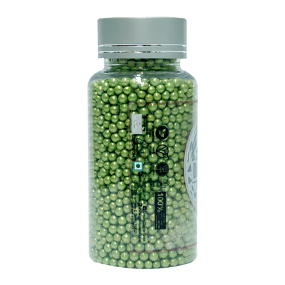 Green Disco Balls Sprinkles 4 MM 120 Gms