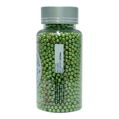 Green Disco Balls Sprinkles 6 MM 120 Gms