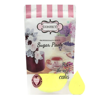 Confect Lemon Yellow Sugar Paste | Edible Fondant Chefs Choice for Cake Decorating - 1 KG (Con-634 1kg)