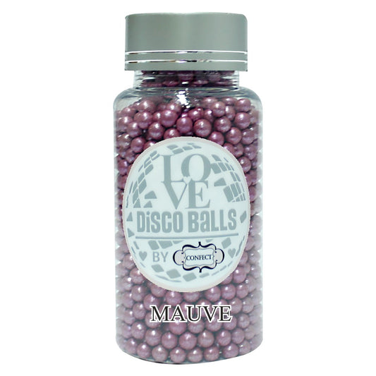 Confect Mauve Disco Balls Sprinkles 4 MM 120 Gms