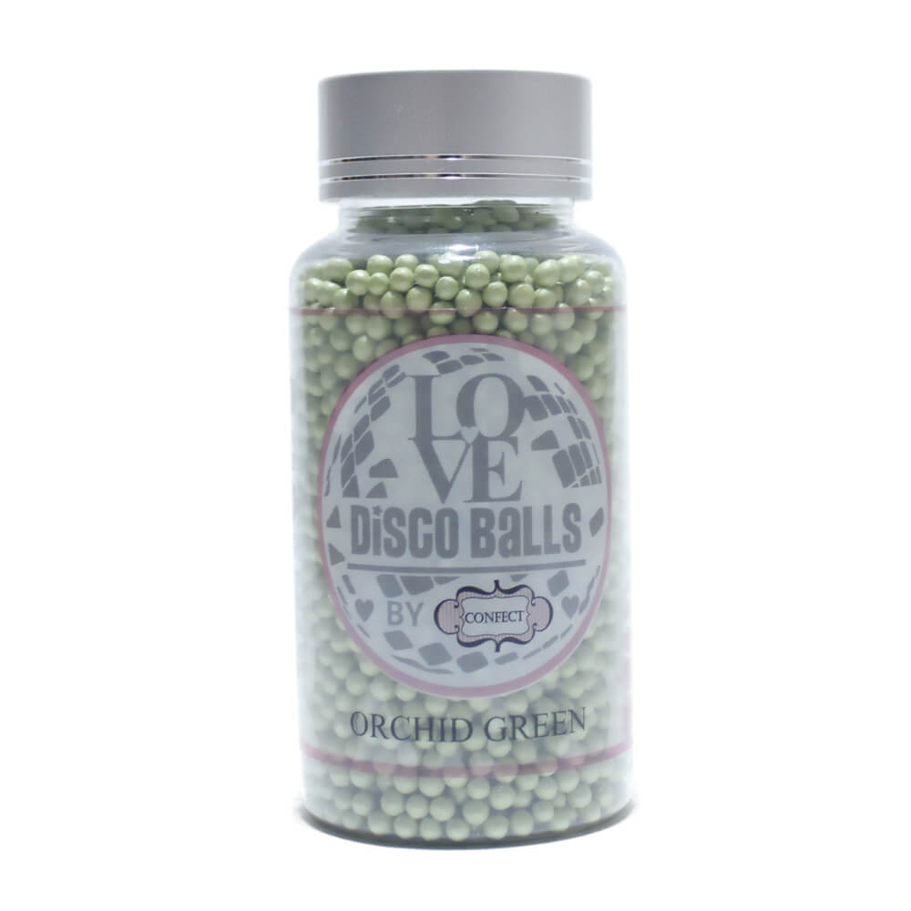 Orchid Green Disco Balls Sprinkles 4 MM 120 Gms