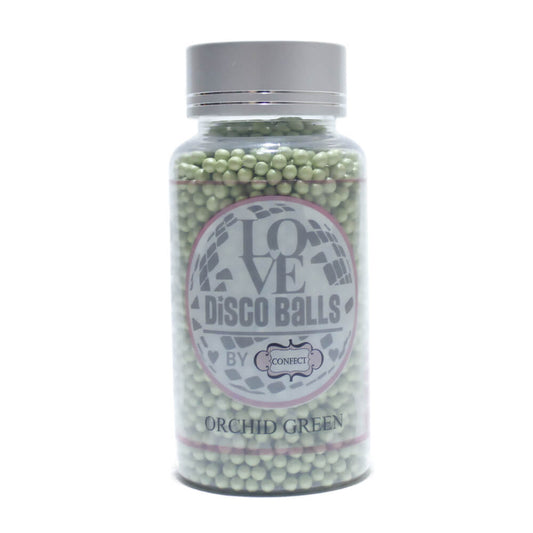 Orchid Green Disco Balls Sprinkles 4 MM 120 Gms