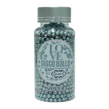 Silver Disco Balls Sprinkles 4 MM 120 Gms