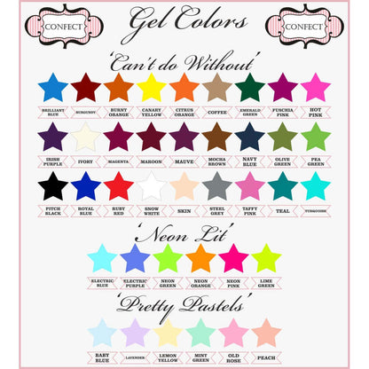 Z Gel color chart